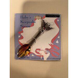 Babys Keepsake Spoon With Angel Design - Lead Free Pewter - Gift For Newborn